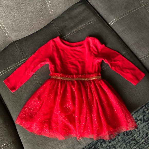 red and gold baby dress